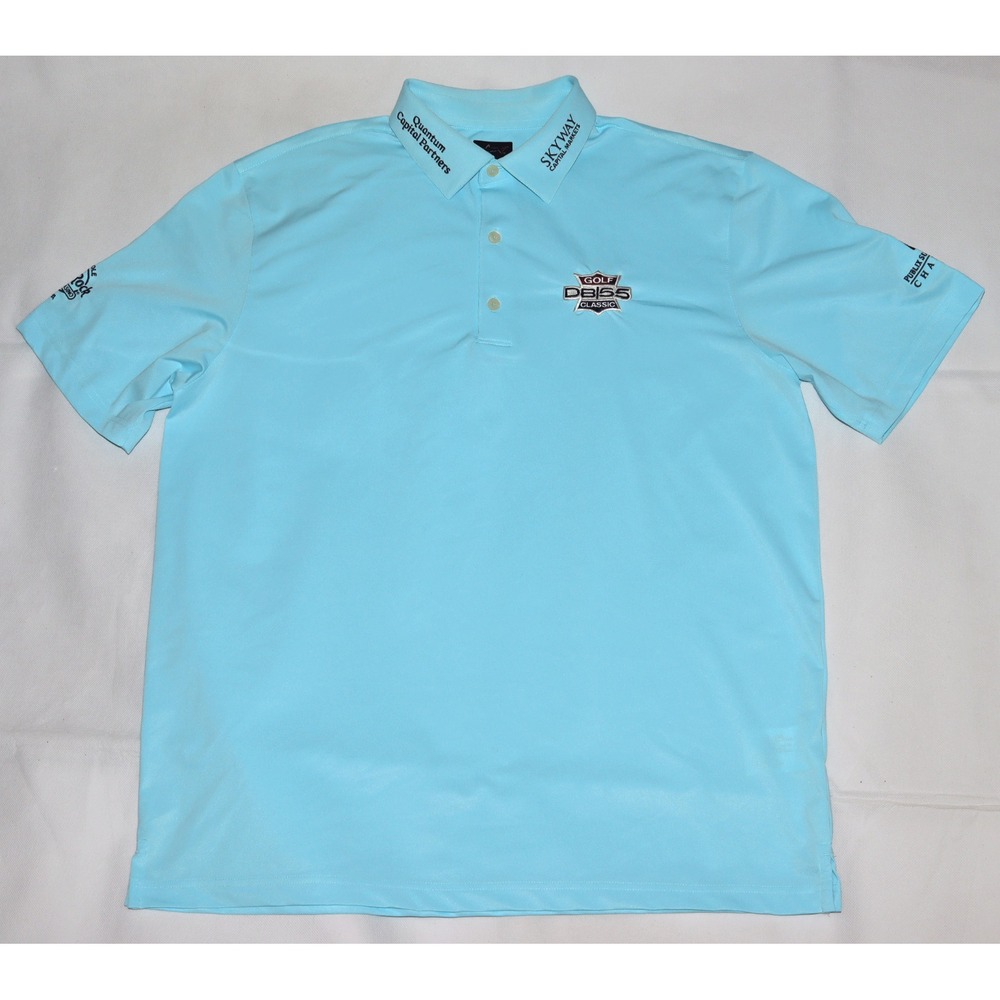 Greg Norman Play Dry DB|55 Golf Classic Men's Short Sleeve Polo Shirt Size Large